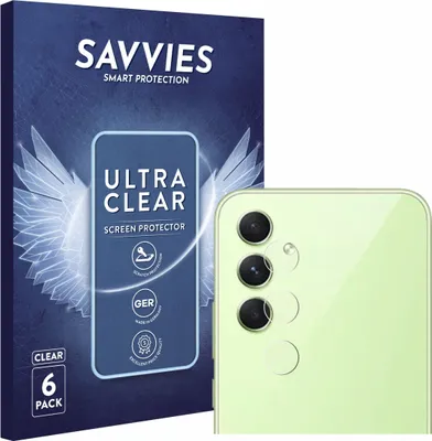 Produktbild von 6x Für Samsung Galaxy A54 5G Enterprise Edition (NUR Kameraschutz) Schutzfolie Savvies Displayschutz Display Schutz Folie Klar Transparent