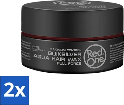 Image de Red One - Cire pour cheveux - Quicksilver - Aqua Hair Wax - Fixation forte et brillance - 150 ml - Pack avantage - 2 pièces