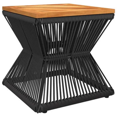 Produktbild von Couchtisch mit Drahtgestell Schwarz 38x38x38 cm Akazienholz