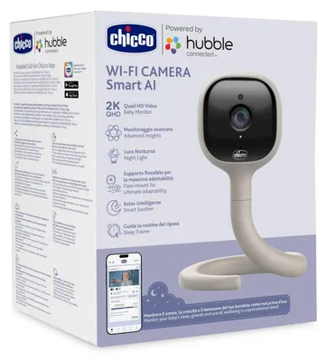 Immagine prodotto di Babyphone video intelligente Wi-Fi Chicco, con telecamera 2K UHD e visione notturna a infrarossi