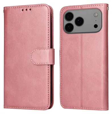 Produktbild von Mobigear Wallet Schutzhülle für iPhone 17 Pro Max, Klapphülle mit Geldbörsenfunktion – Roségold