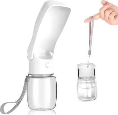 Produktbild von Trinkflasche für Hunde und Katzen, faltbar, 350 ml, leicht, auslaufsicher, für unterwegs
