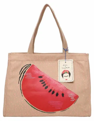 Image de Sac fourre-tout exclusif avec motif Frida Kahlo et grand espace de rangement