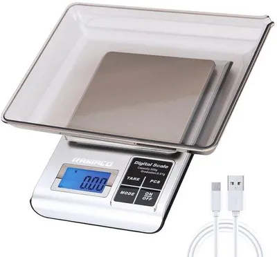 Productafbeelding van Precisie Digitale Weegschaal 0.01g - 500g met Tel-functie en Weegschaalbakje