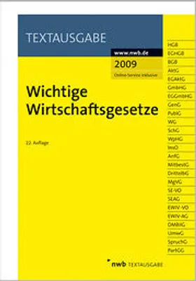 Produktbild von Wichtige Wirtschaftsgesetze