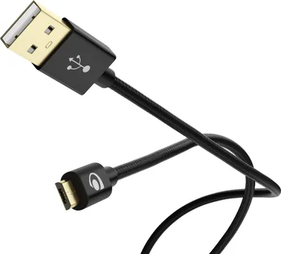 Produktbild von NALIA 1m Micro USB Kabel, Stabiles Nylon umflochtenes Sync Handy High Speed Ladekabel/ Datenkabel für Smartphone, Tablet, etc. (kompatibel mit Samsung, Huawei, HTC, LG, Sony, Nokia etc.) - Schwarz
