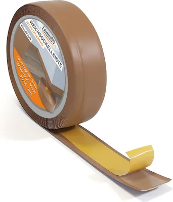 Produktbild von Weichsockelleiste selbstklebend 25 m, hellbraun, Sockelleiste auf der Rolle, Fußleiste