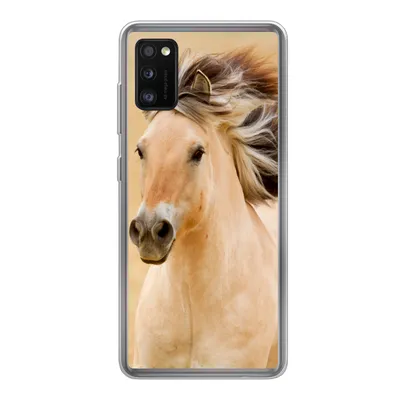 Produktbild von MuchoWow® Handyhülle Schutzhülle Hülle für Samsung Galaxy A41 Pferde - Tiere - Mähne - Porträt Silikon Softcase Handy Hülle - Mobiltelefon