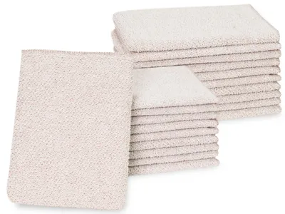 Produktbild von 20er Set Waschhandschuhe, 70% Baumwolle, 30% Polyester, 16x22 cm, braun, KI-generiertes Bild