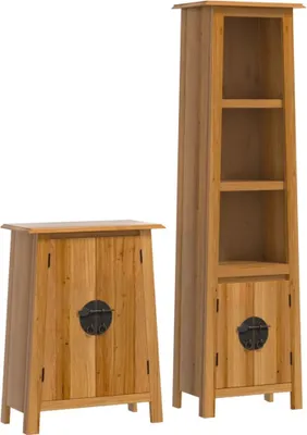 Produktbild von vidaXL 2-tlg. Badmöbel-Set Massivholz Kiefer