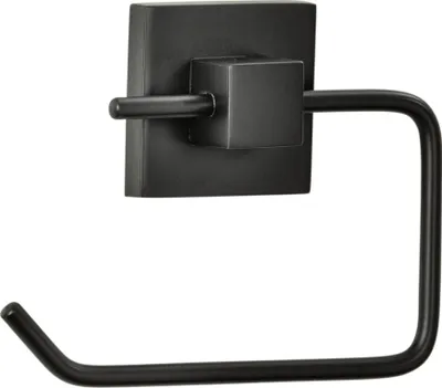 Image de Porte-rouleau FACKELMANN NEW YORK / porte-rouleau de qualité supérieure pour la salle de bains / dimensions (L x H x P) : env. 12,5 x 10 x 3,5 cm / accessoire pour la salle de bains / design industriel cubique / couleur : noir