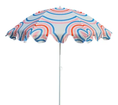 Obrázok produktu pre Slnečník plážový slnečník UV 30+ balkónový slnečník modré kruhy pruhy