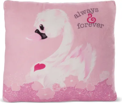 Produktbild von NICI Kissen Love White Swan 30x30cm, GRÜN