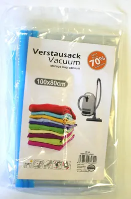 Produktbild von 3er Set Vakuumbeutel Verstausack Kleidersack Aufbewahrungsbeutel Vakuumtaschen Kleideraufbewahrung Reisebeutel 100x80, 80x60 & 60x40 cm