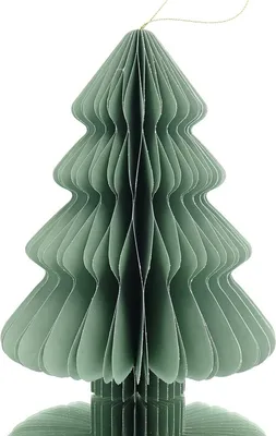 Produktbild von Kaemingk Weihnachtsanhänger Tannenbaum Mintgrün Glitter & Aufhänger 20 cm - Papier