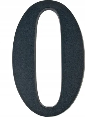 Obrázok produktu pre Číslo domu 0 čierna 19 cm