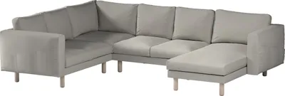 Produktbild von Dekoria Bezug für Norsborg 5-Sitzer Ecksofa mit Recamiere, grau, Norsborg Bezug für 5-Sitzer Ecksofa mit Recamiere