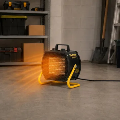 Produktbild von Peviasot Heizlüfter 3000 W Keramikheizlüfter Bauheizer, 3 Stufen, Thermostat, Überhitzungsschutz, 30 m² mit Tragegriff, KI-generiertes Bild