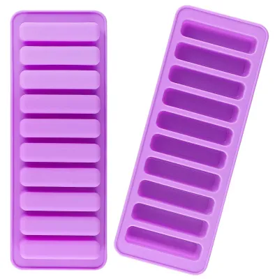 2er Set Silikon-Schokoladenform, 10 Mulden, 26x9,5 cm
