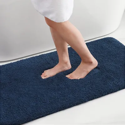 Productafbeelding van Antislip wasbare badmat, zacht en pluizig, microvezel, 51 x 76 cm