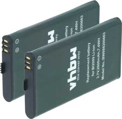 Produktbild von vhbw 2x Akku Ersatz für Hytera BL2009 für Funkgerät, Walkie Talkie (2000 mAh, 3,7 V, Li-Ion)