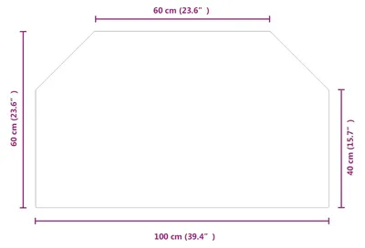 Zdjęcie produktu dla vidaXL Palenisko z przezroczystym blatem szklanym 100 x 60 cm