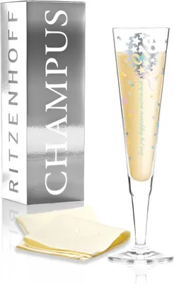 Produktbild von Champus Jahrgangs-Champagnerglas 2018 von Kathrin Stockebrand