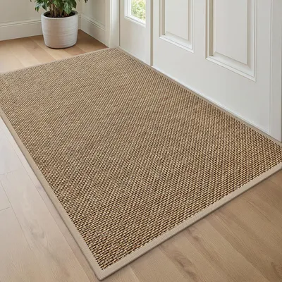 Productafbeelding van Deurmat 80 x 120 cm, antislip vuilopvangende deurmatten voor binnen, beige