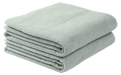 Produktbild von SCHIESSER Duschtuchset Turin | Einfarbig | 2-teilig | 100% Baumwolle | Flauschig & Saugstark | 70x140 cm | Hellpetrol