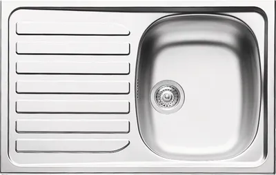 Produktbild von PYRAMIS Spüle CRETA 1B 1D FLAT Edelstahl / Ausschnitt 735x460 / Edelstahlspüle 1 Becken ohne Hahnloch