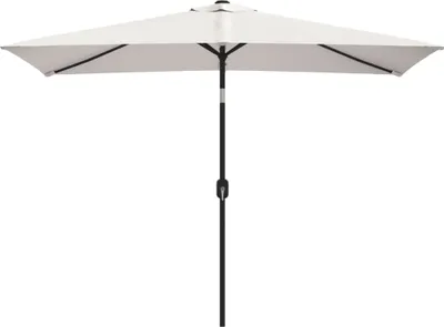 A white rectangular umbrella on a white background.