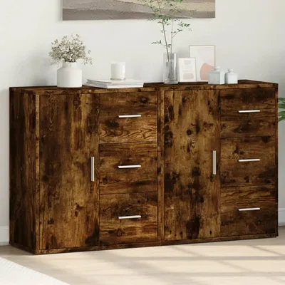 Obrázok produktu pre vidaXL Príborníky 2 ks. Údený dub 60x31x70 cm Materiál na báze dreva