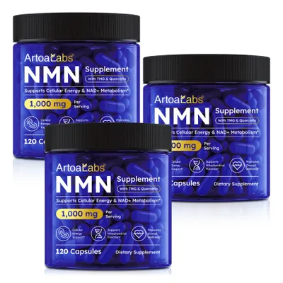 Immagine prodotto di Capsule di NMN Zellenergie con precursore di NAD+ (TMG) per il benessere, 1000 mg, 3 confezioni da 120 capsule