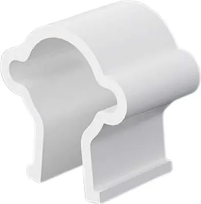 Zdjęcie produktu dla INF 15 szt. pionowych uchwytów na kable do tablic perforowanych PP Biały