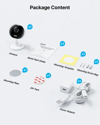 Produktbild von ZOSI 1080P Innen WLAN Überwachungskamera mit Plug-in-Strom, Lokale KI für Person/Bewegungen, Magnetfuß, 2,4GHz WiFi, 2-Wege-Audio, IR Nachtsicht, C688