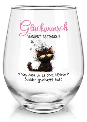 Productafbeelding van Wijnglas voor Geslaagden 520ml Met Gravure
