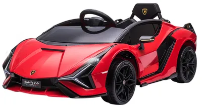 Zdjęcie produktu dla Samochód elektryczny Lamborghini SUV dla dzieci, licencjonowany, sterowany pilotem, 4G, z LED, klaksonem, USB/MP3, czerwony | dla dzieci w wieku 3–5 lat | 2 silniki | 12V | 108x62x40 cm