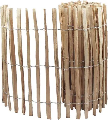 Productafbeelding van Famanu tuinhek, 100 cm hoog - natuurlijke kleur, 500 cm lang, geschikt voor omheiningen en als plantensteun