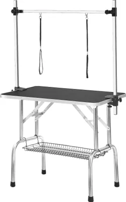 Produktbild von okwish Klappbarer Hundepflegetisch  Schertisch Trimmtisch mit verstellbarer Arm und Armlehne,Schertisch mit Klappbare Beine,schwarz