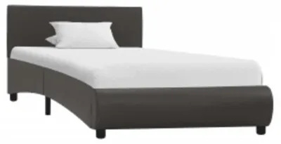 Obrázok produktu pre vidaXL Posteľný rošt s LED diódou Sivá umelá koža 90 × 200 cm