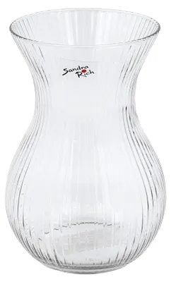 Produktbild von Glasvase „Stripes“ 18 x 12cm – Blumenvase aus Glas für Blumen