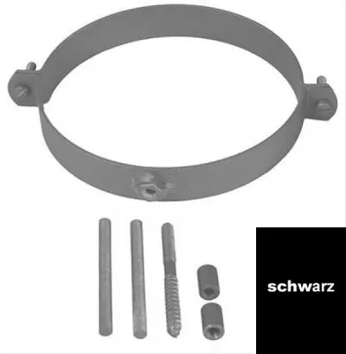 Produktbild von Rohrschellen Set Ø130mm Senotherm schwarz für Ofenrohre