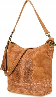 Produktbild von CROCO Wildledertasche, Messenger Bag mit 2 Riemen