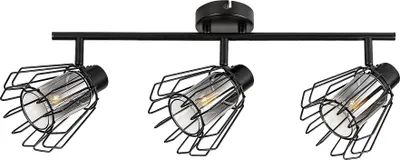 Image de Rabalux 73069 Spots lampes Emerencia E14 3x MAX 40 métal verre noir