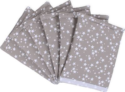 babybay babynest Ultrafresh Piqué passend zum Modell Original, Taupe Sterne weiß, Textur Bettumrandung