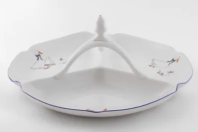 Produktbild von Kabarett 29,5 cm, Gänse, Tschechisches Porzellan, Leander