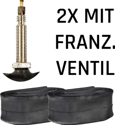 Produktbild von Continental Fahrradschlauch 10 - 29 Zoll Schlauch Fahrradschläuche AV DV FV Autoventil Schraderventil Französisches Ventil Sclaverand Dunlop universal Schlauch