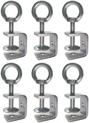 Produktbild von 6 Stück C Klemme Klein 0-25mm Einstellbar Kieferöffnungen Edelstahl C Zwinge Schraubzwingen Klein Schraubklemmen Metall Klemmschrauben Klemmhalterung Tischklemme M8 Schraubzwinge C-Clamp Set