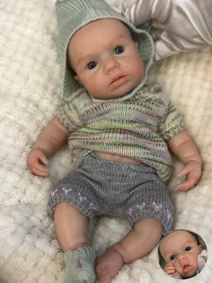 Imagen del producto de Muñeca realista para bebés, fabricada completamente de silicona, de 30,5 cm, para niños