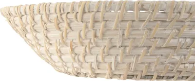 Image de Décoration de table Home ESPRIT Blanc naturel bambou rotin 35 x 35 x 8 cm (2 pièces)